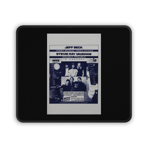Stevie Ray Vaughan And Double Trouble Jeff Beck Original 1989 Concert 1 Mouse Pad