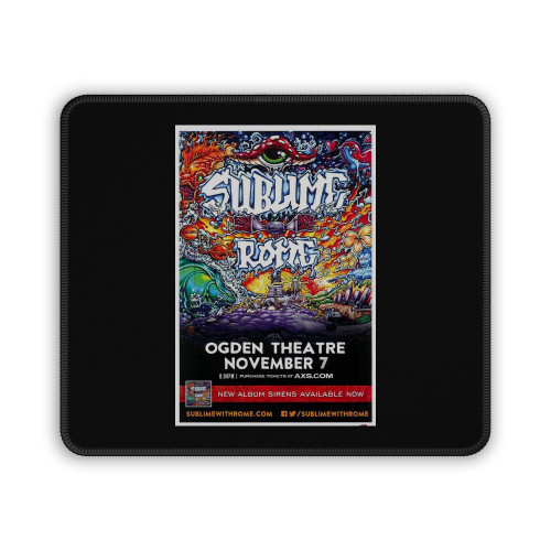 Sublime Rome Denver 2015 Concert Poster Ogden Colorado Mouse Pad