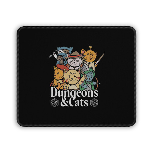 Dungeons And Cats Role Playing Mouse Pad