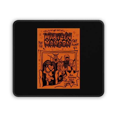 Early Marilyn Manson Concert Flyer 1994 Mouse Pad Early Marilyn Manson Concert Flyer 1994 Mouse Pad