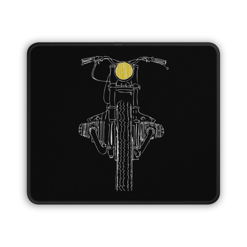 Enfield Bike Black Mouse Pad