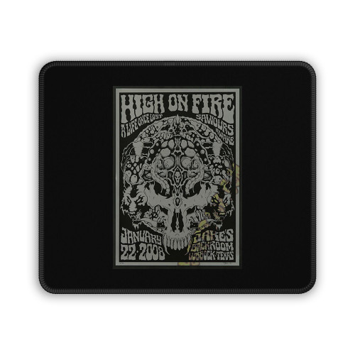 Forbes High On Fire 2008 Tx Silkscreen Concert Poster Mouse Pad