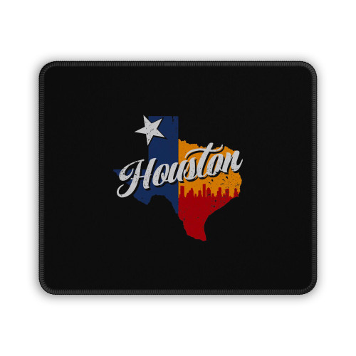 Houston Texas Map Skyline 1 Mouse Pad