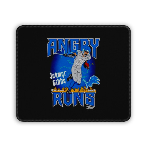Jahmyr Gibbs Detroit Lions Angry Runs Player Mouse Pad