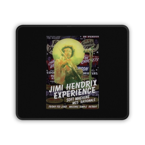 Jimi Hendrix Detroit Psychedelic Rock Concert Mouse Pad