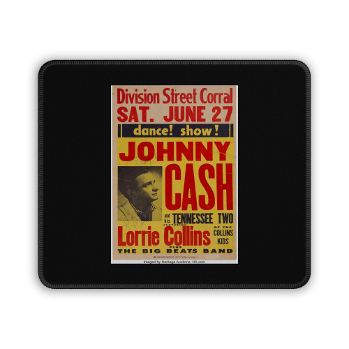 Johnny Cash Division Street Corral Concert With Vintage Mouse Pad