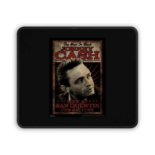 Johnny Cash Live At San Quentin Prison Concert 1969 Mouse Pad Johnny Cash Live At San Quentin Prison Concert 1969 Mouse Pad