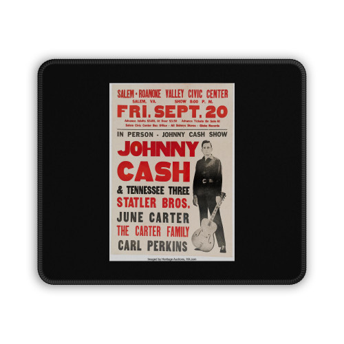 Johnny Cash Statlers June Carter & Carl Perkins 1968 Salem Mouse Pad Johnny Cash Statlers June Carter & Carl Perkins 1968 Salem Mouse Pad