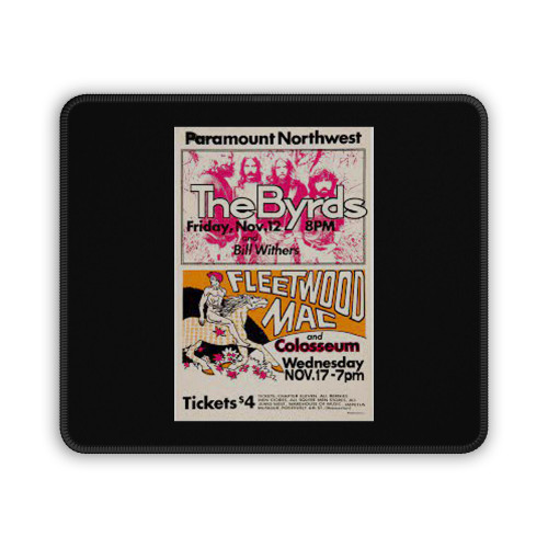 The Byrds And Fleetwood Mac 1971 Seattle Mouse Pad