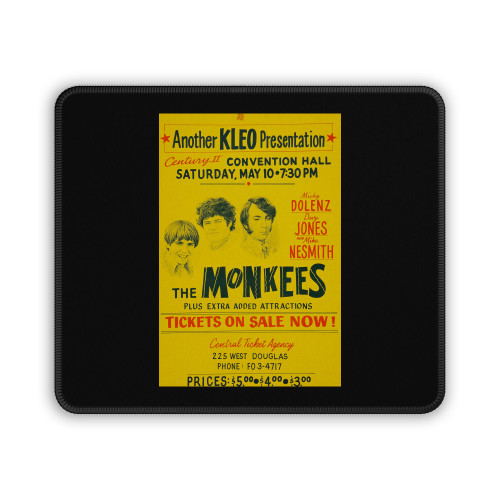 The Monkees 1969 Wichita Ks Concert Mouse Pad