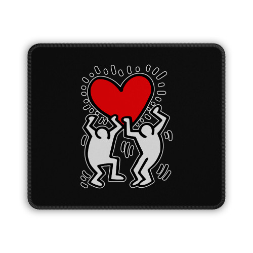 Keith Haring Radiant Heart Dancingpop Art Mouse Pad