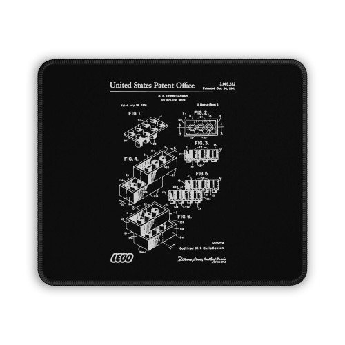 Lego Brick Patent White The Lego Movie 2 The Second Part Mouse Pad