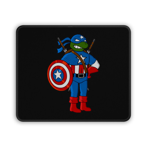 Leo Captain American Ninja Turtle Tmnt Mouse Pad