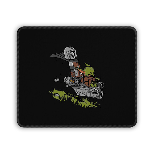 Mando And Child Yoda Mouse Pad