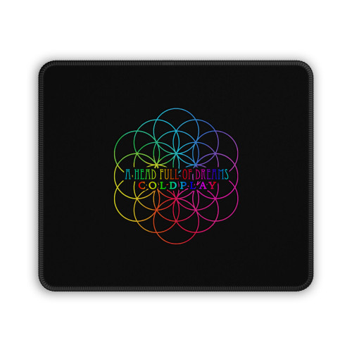 A Head Full Of Dreams Logo With Center Title Mouse Pad