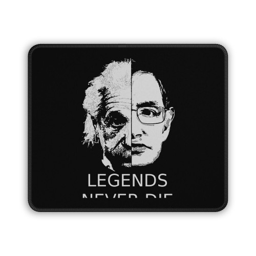 Albert Einstein Stephen Hawking Legends Never Die Mouse Pad