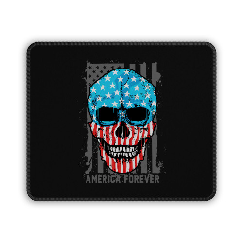 America Forever Usa Skull Mouse Pad