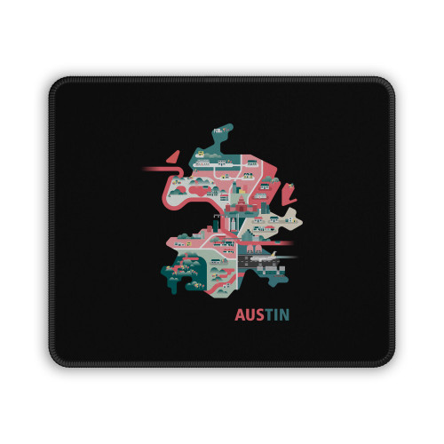 Austin Tour Map Mouse Pad