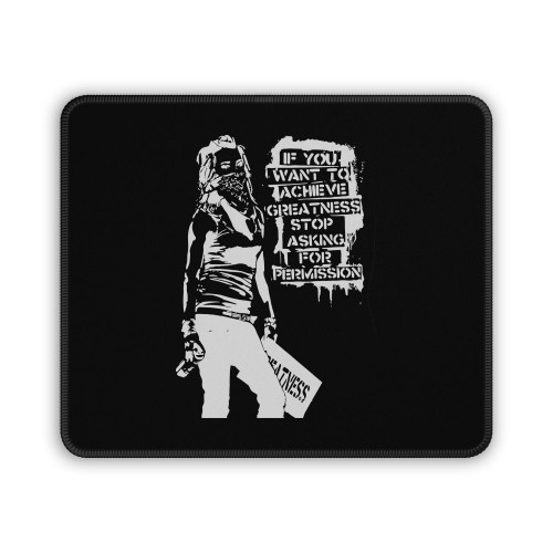 Banksy Achieve Greatness Mouse Pad Banksy Achieve Greatness Mouse Pad