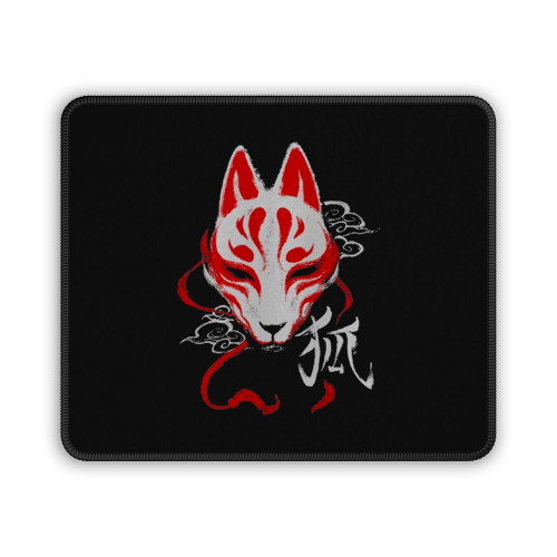 Kitsune Mask Japanese Traditional Tokyo Yokai Harajuku Mouse Pad Kitsune Mask Japanese Traditional Tokyo Yokai Harajuku Mouse Pad