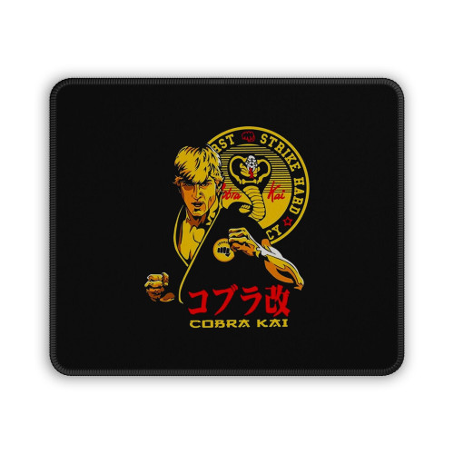 Male Female Karate Kid Cobra Kai Strike Hard No Mercy Mma Mouse Pad