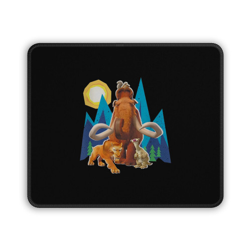 Manfred Diego Sid And Scrat Cutout Mouse Pad