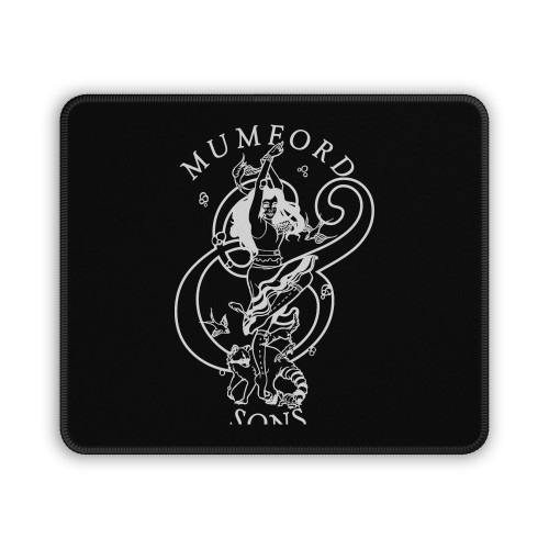 Mumford And Sons Logo Girl Art Black And Mouse Pad