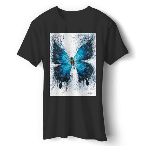 Blue Butterfly Painting Art Man's T-Shirt