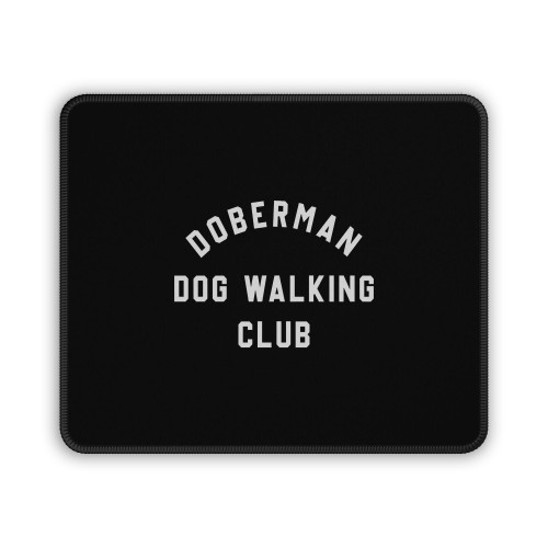 Personalized Doberman Dog Walking Club Mouse Pad
