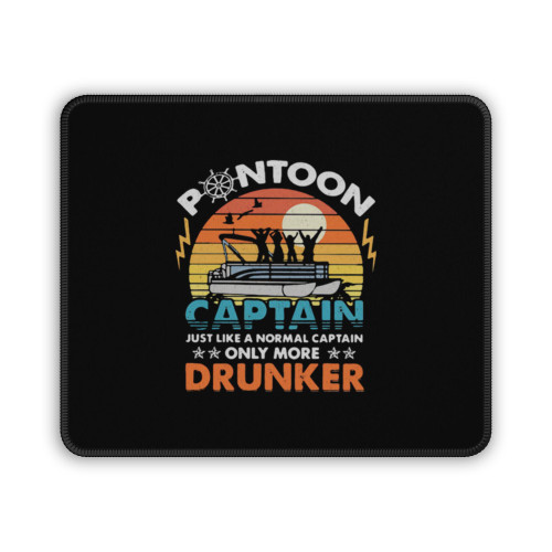 Pontoon Captain Like A Regular Captain Only Way More Drunker Vintage Mouse Pad