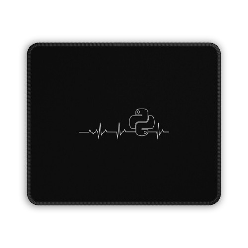 Python Programmer Heartbeat Mouse Pad