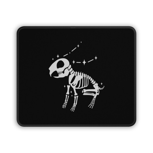 Rabbit Skeleton No Outline Mouse Pad