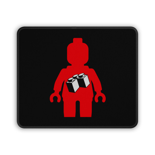 Red Minifig With 2 X 2 Corner Brick Logo Mouse Pad