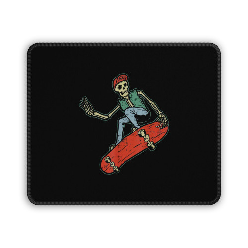Retro Skateboard Skateboarder Mouse Pad