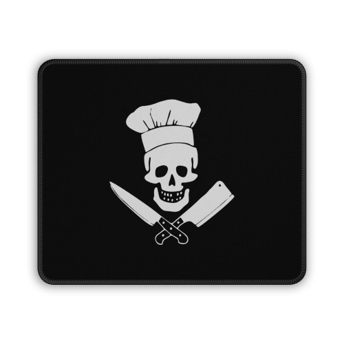 Skull Cook Chef Hat Crossed Knives Mouse Pad