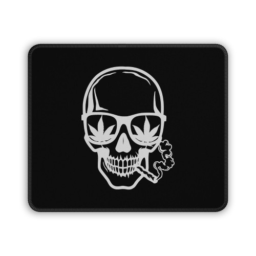 Skull Smoking Joint Mouse Pad Skull Smoking Joint Mouse Pad