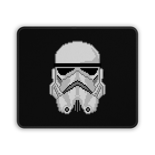 Starwars Storm Trooper Pixel Helmet Minecraft Mouse Pad