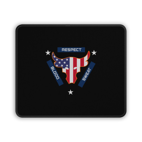 Blood Sweat Respect Usa Flag The Rock Under Armour Project Mouse Pad Blood Sweat Respect Usa Flag The Rock Under Armour Project Mouse Pad