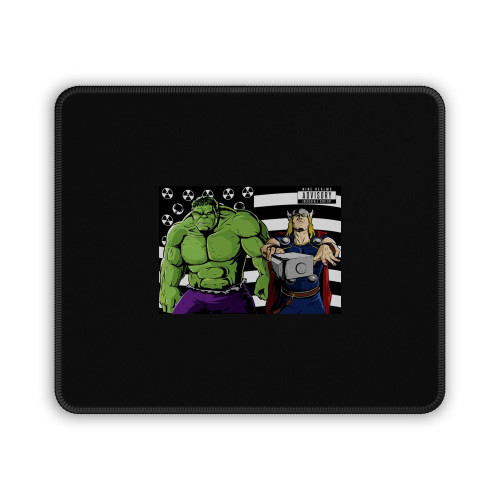 Bombs Over Asgard Thor And Hulk Mouse Pad