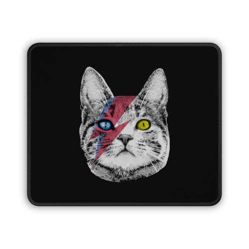 Cat Bowie Cat Glam Rocker Starcat Space Mouse Pad