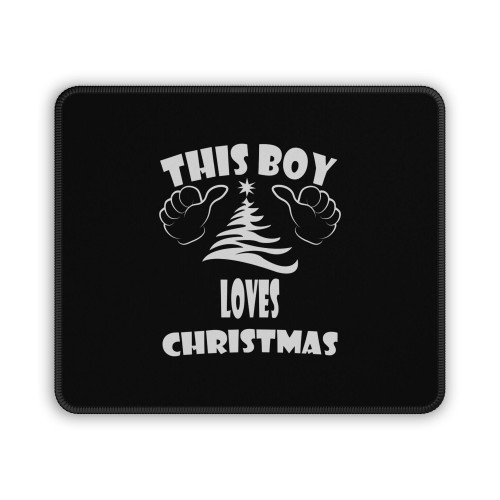This Boy Loves Christmas Mouse Pad