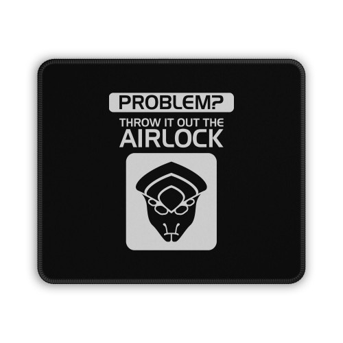Throw It Out The Airlock In White Mouse Pad