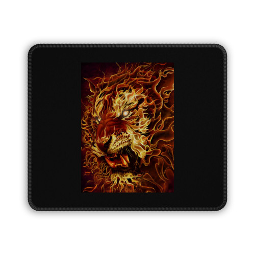 Tiger Fire Tom Wood Mouse Pad