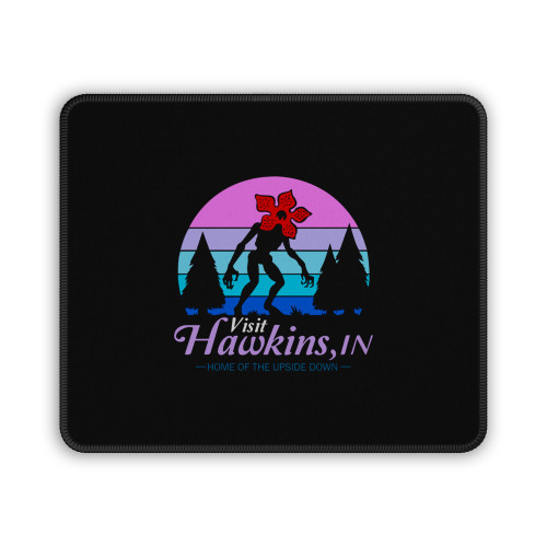 Upside Down Demogorgon Vintage Stranger Things Visit Hawkins Mouse Pad