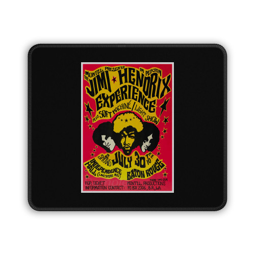 Vintage Jimi Hendrix Concert Print Mouse Pad