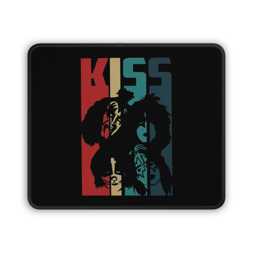 Vintage Retro Kiss Rock And Roll Mouse Pad