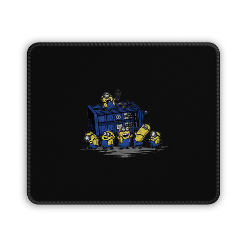 Public Phone Tardis And Despicable Me Minion 2 Mouse Pad