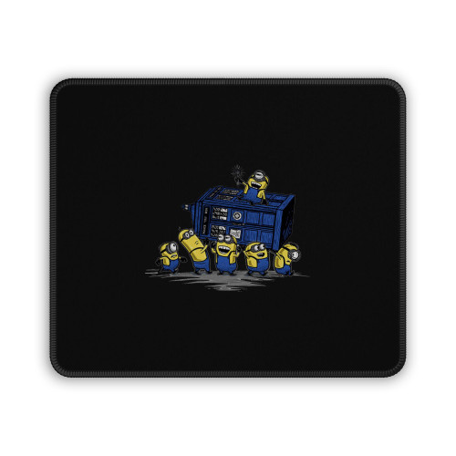 Public Phone Tardis And Despicable Me Minion Mouse Pad