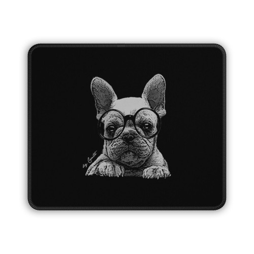 Pug Dog Glassess A Mouse Pad
