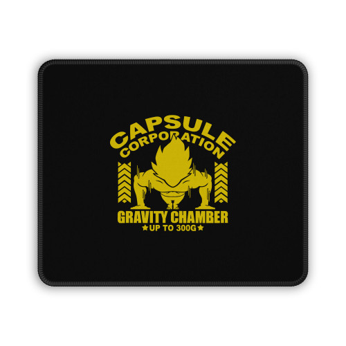Dbz Gravity Chamber Capsule Corp Dragon Ball Z Motivational Work Out Gold Mouse Pad